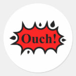 Ouch! Round Stickers