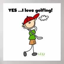 Oui j'aime jouer au golf posters