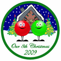 Our 8th Christmas Ornament 09 Photo Sculpture