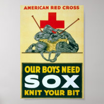 Our Boys Need Sox ~Vintage World War 1. Print