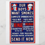 Our Boys Want Smokes Personalized Flyer