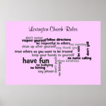 Our Church Rules Posters