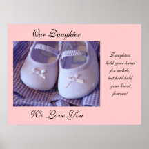 Our Daughter art prints We Love You Baby Booties