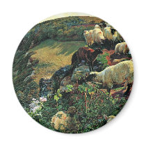 Our English Coast (Stray Sheep) By Hunt William Magnets