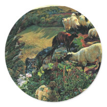 Our English Coast (Stray Sheep) By Hunt William Round Sticker