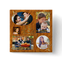 Our Family Photo Album Collage Pinback Buttons
