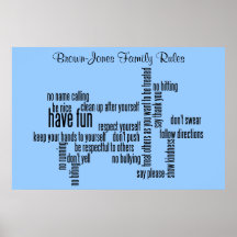 Our Family Rules Print