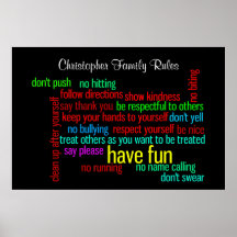 Our Family Rules Print