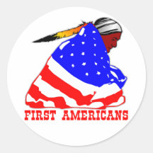Our First Americans Round Sticker