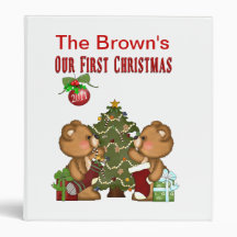 Our First Christmas Holiday Photo Album / Scrapboo Vinyl Binders