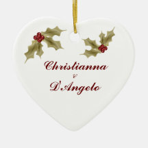 "Our First Christmas/Husband and Wife" Christmas Ornaments