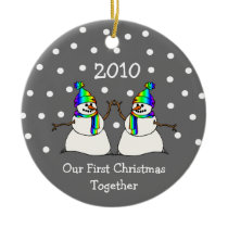 Our First Christmas Together 2010 (GLBT Snowmen) ornaments