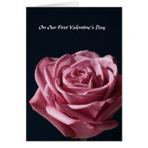 Our First Valentines Day -- Rose Greeting Card