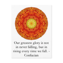 Our greatest glory is not in never falling, but... postcards