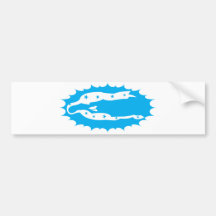 OUr Lady Guadalupe Modern Aqua Bumper Sticker
