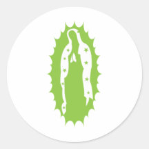 OUr Lady Guadalupe Modern lime green Stickers