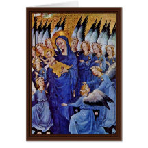 Our Lady Of Eleven Angels By Meister Des Wilton-Di Card