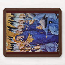 Our Lady Of Eleven Angels By Meister Des Wilton-Di Mouse Pad