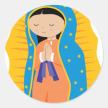 Our Lady of Guadalupe Round Stickers