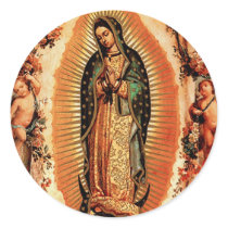 Our Lady of Guadalupe Round Stickers