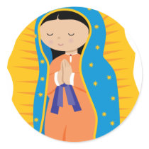 Our Lady of Guadalupe Round Stickers