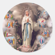 Our Lady of Lourdes Round Sticker