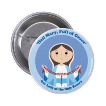 Our Lady of the Rosary Pinback Buttons