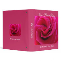 Our Love Story binder Pink Rose Flower Forever
