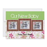Our New Baby, Custom Photo Birth Announcement Card invitations