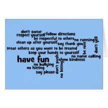 Our School Classroom Rules Greeting Card