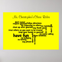 Our School Classroom Rules Poster