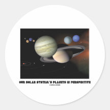 Our Solar System's Planets In Perspective Round Stickers