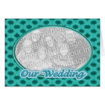 Our Wedding floral photo frame Card