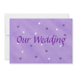 Our Wedding Invitations, Purple and White Stars