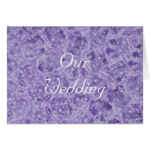 Our Wedding Invitations, shades of purple Greeting Cards