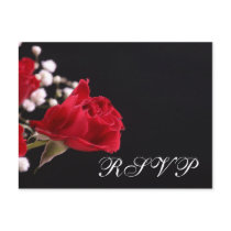Our Wedding Rose RSVP Post Cards