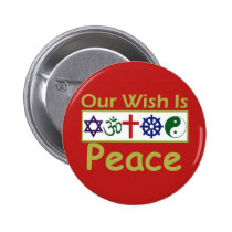 Our Wish Is PEACE Button buttons