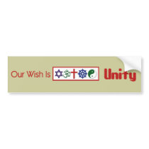 Our Wish UNITY Bumper Sticker bumper stickers