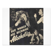Our women are becoming alcoholics! custom invitations