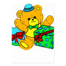 Ours de nounours avec les présents, cadeaux pour d modèles de cartes de visite