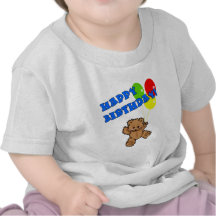 Ours de nounours de joyeux anniversaire avec des b t-shirts