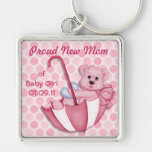 Ours de nounours de parapluie - nouvelle maman de  porte-clefs