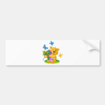 Ours de nounours mignon autocollant pour voiture