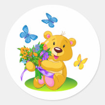 Ours de nounours mignon autocollants