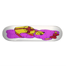 Ours de nounours rose et jaune foncé pour des fill planche à roulette