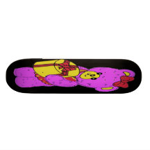 Ours de nounours rose et jaune foncé pour les fill skateboard customisable