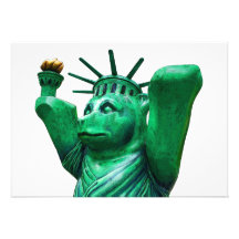 Ours de nounours, statue de la liberté, dos de bla faire-parts