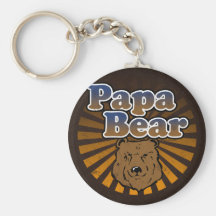 Ours frais de papa, Brown/bleu/cadeau papa d'or Porte-clé