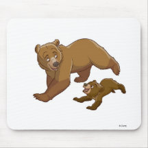 Ours Kenai et Koda de frère dirigeant Disney Tapis De Souris