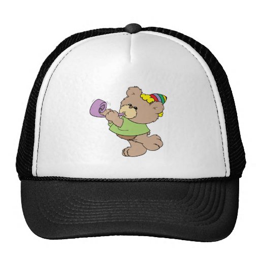 ours mignon de partie avec la conception de cadeau casquettes de camionneur